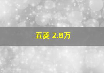 五菱 2.8万